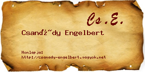 Csanády Engelbert névjegykártya